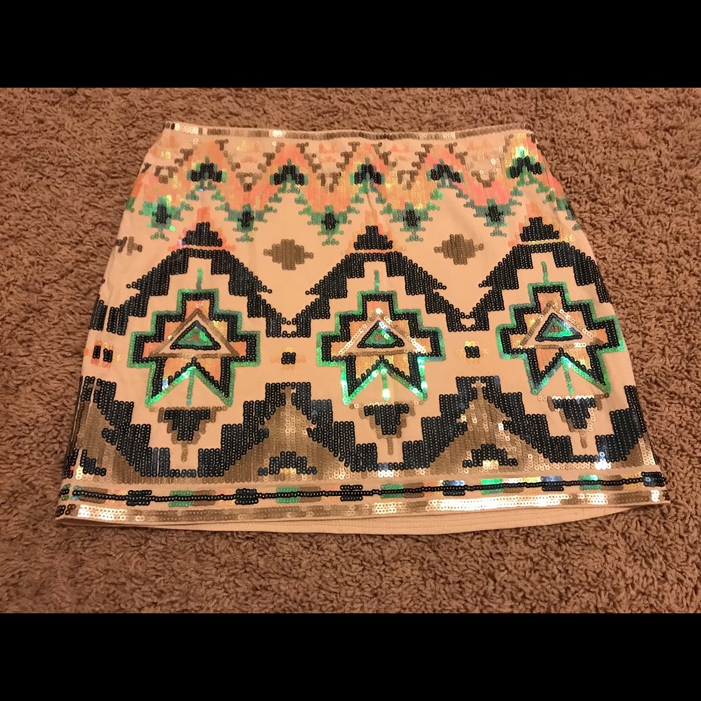 Express Sequence Aztec Skirt Size XS